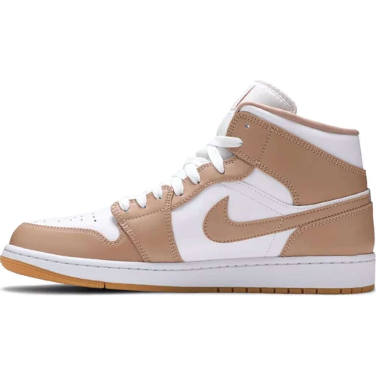 This is the left side of Air Jordan 1 Mid 'Tan Gum'