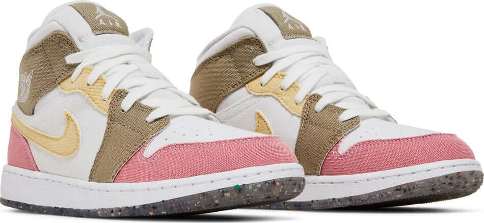 air jordan 1 mid se gs pastel grind , air jordan one , air jordan 1 , jordan 1s , air jordan 1 mid se , jordan ones , jordan 1 mid se , jordan 1