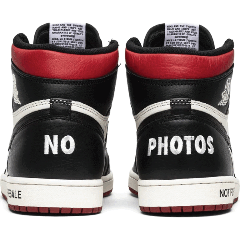 This is the back side shoe of Air Jordan 1 Retro High OG NRG 'Not For Resale'