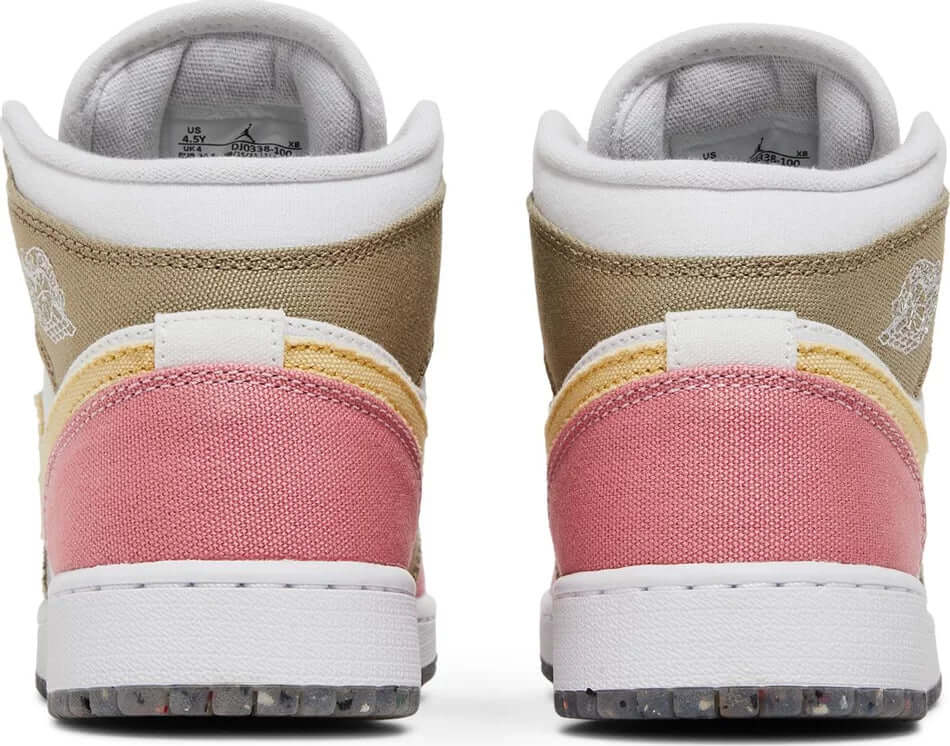 air jordan 1 mid se gs pastel grind , air jordan one , air jordan 1 , jordan 1s , air jordan 1 mid se , jordan ones , jordan 1 mid se , jordan 1