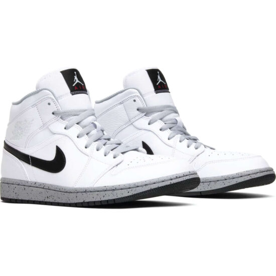 Air Jordan 1 Mid 'White Cement' - Image 4